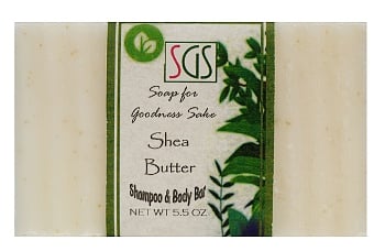 Soap for Goodness Sake Shampoo and Body Bar, Shea Butter 