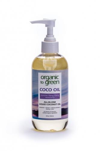 Organic to Green Coco Oil Liquid Coconut Oil, Jasmine Ylang Ylang