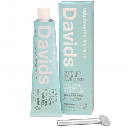 Davids Premium Natural Toothpaste, Spearmint